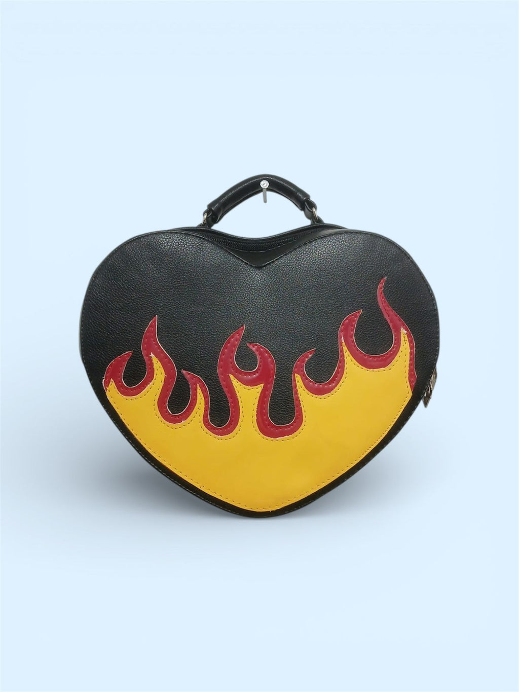 Bolso Corazón Flamas | Bolso Alternativo Estilo Dark